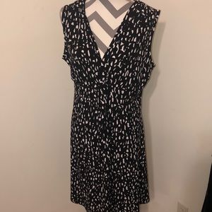 Merona sleeveless black and white dress